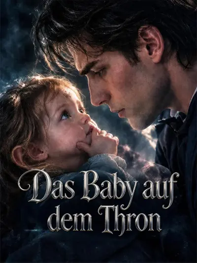 Das Baby auf dem Thron poster