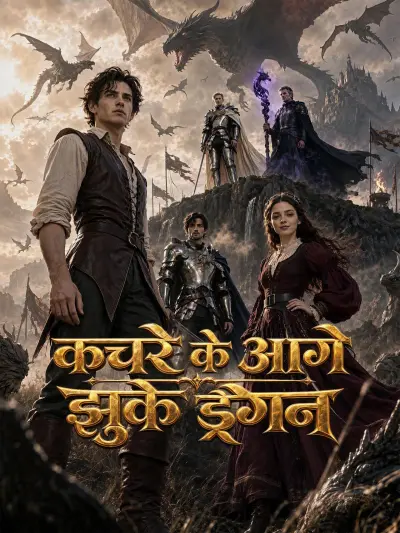 कचरे के आगे झुके ड्रैगन poster
