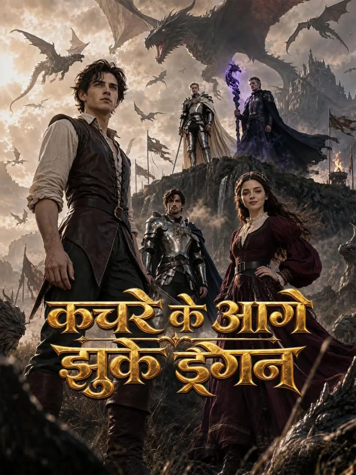 कचरे के आगे झुके ड्रैगन poster