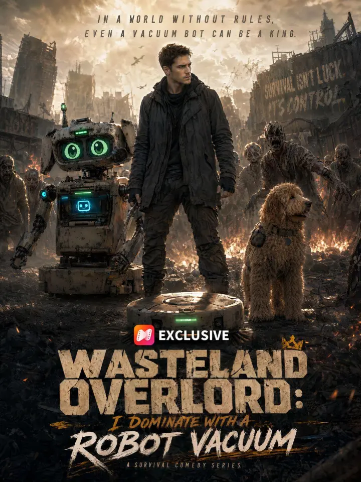 Wasteland Overlord: I Dominate with a Robot Vacuum poster