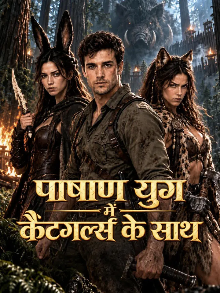 पाषाण युग में कैटगर्ल्स के साथ poster