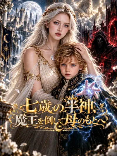 七歳の半神、魔王を倒して母のもとへ poster
