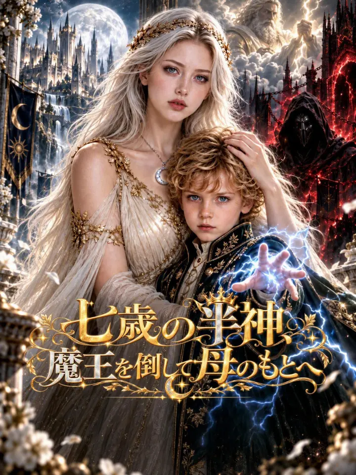七歳の半神、魔王を倒して母のもとへ poster