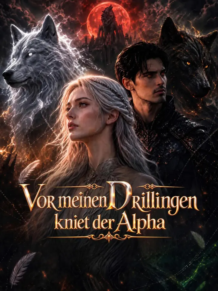 Vor meinen Drillingen kniet der Alpha poster