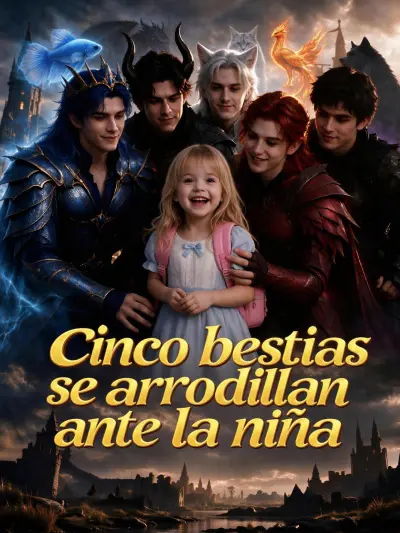 Cinco bestias se arrodillan ante la niña poster
