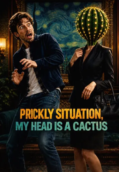PRICKLY SITUATION,MY HEAD IS A CACTUS poster