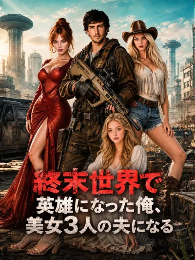 終末世界で英雄になった俺、美女3人の夫になる poster