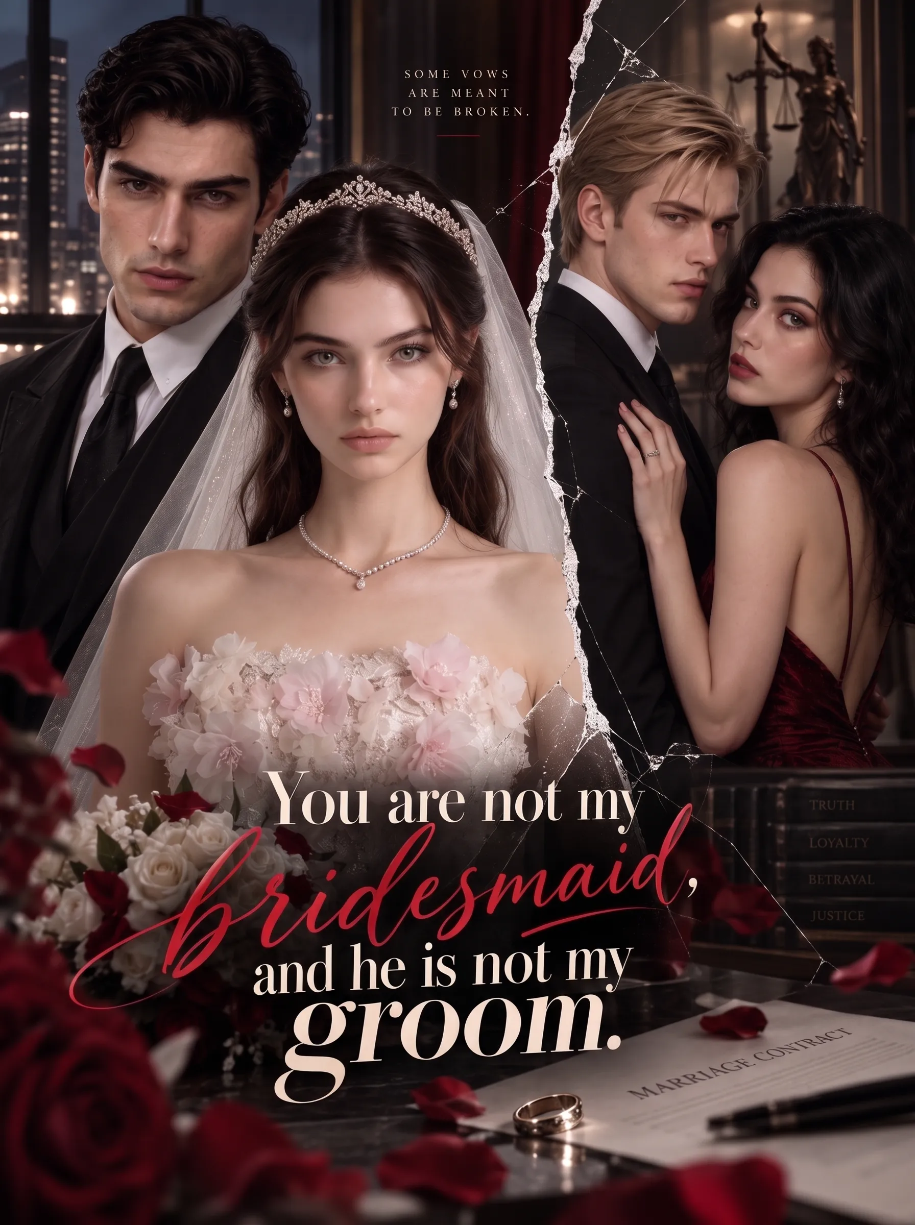 You are not my bridesmaid, and he is not my groom