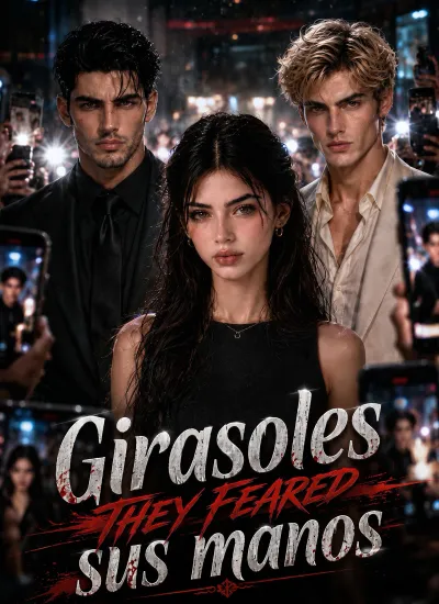 Girasoles en sus manos poster