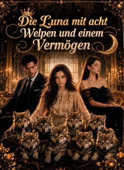 Die Luna mit acht Welpen und einem Vermögen poster