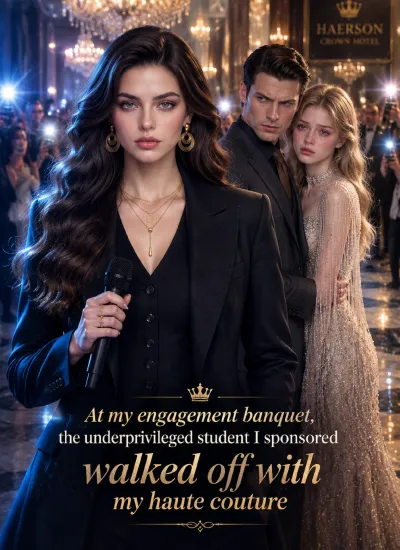 At my engagement banquet, the underprivileged student I sponsored walked off with my haute couture poster