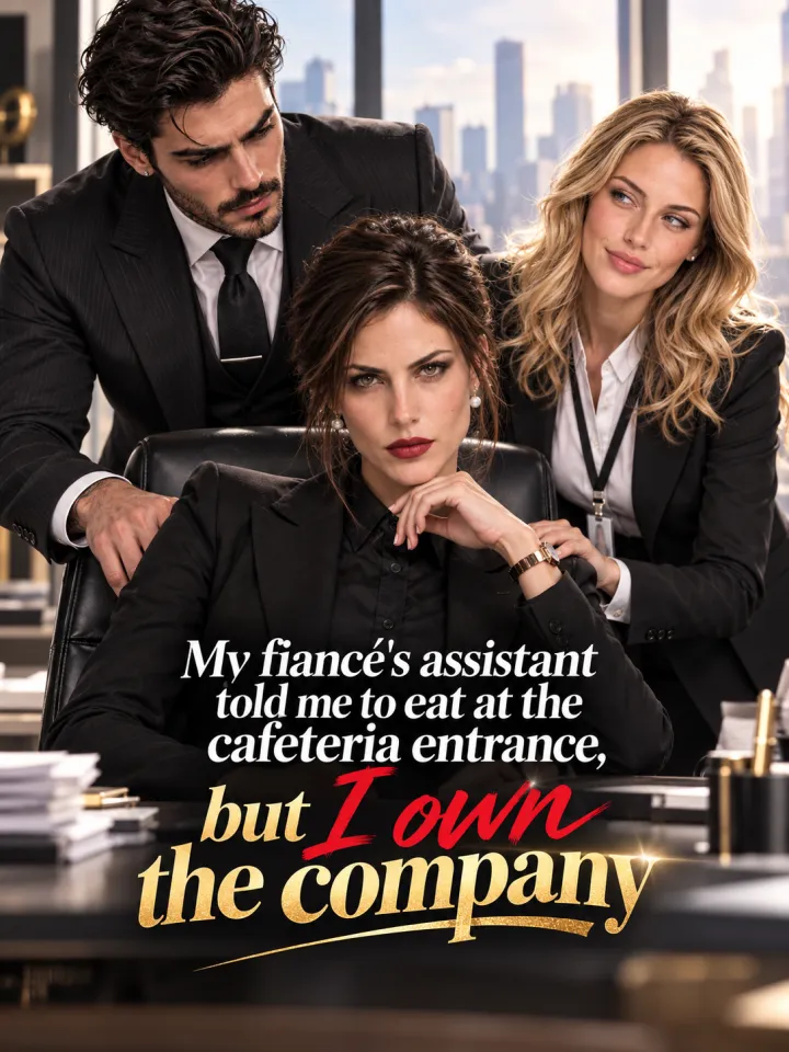 My fiancé's assistant told me to eat at the cafeteria entrance, but I own the company poster