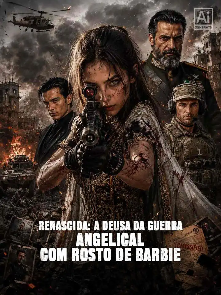 Renascida: A Deusa da Guerra Angelical com Rosto de Barbie poster