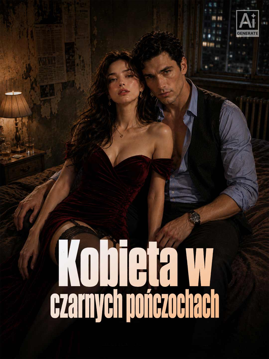 Kobieta w czarnych pończochach