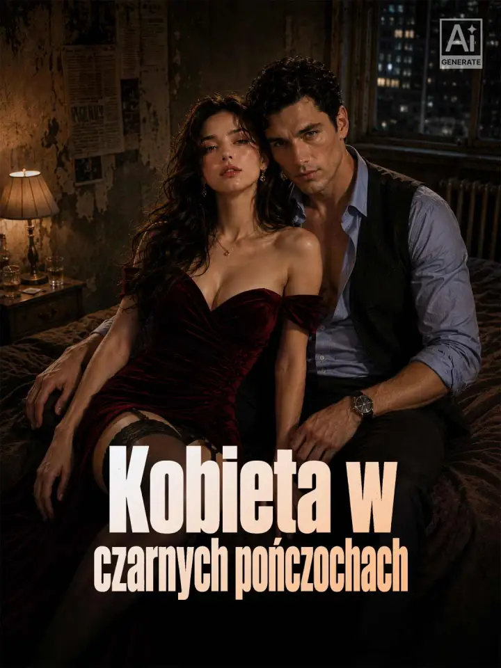 Kobieta w czarnych pończochach poster