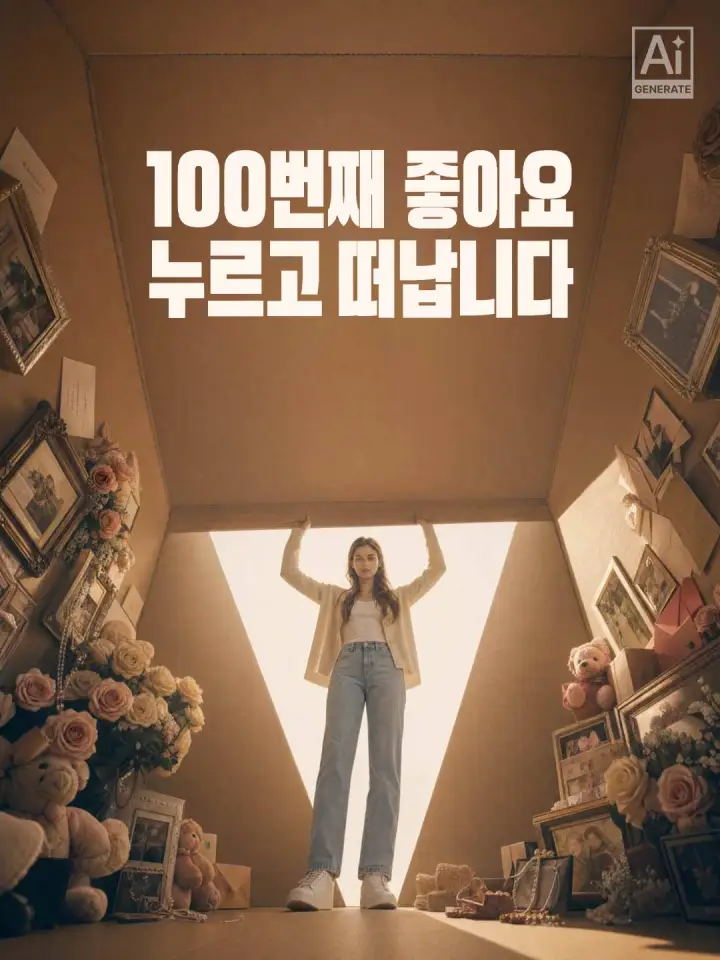 100번째 좋아요 누르고 떠납니다 poster