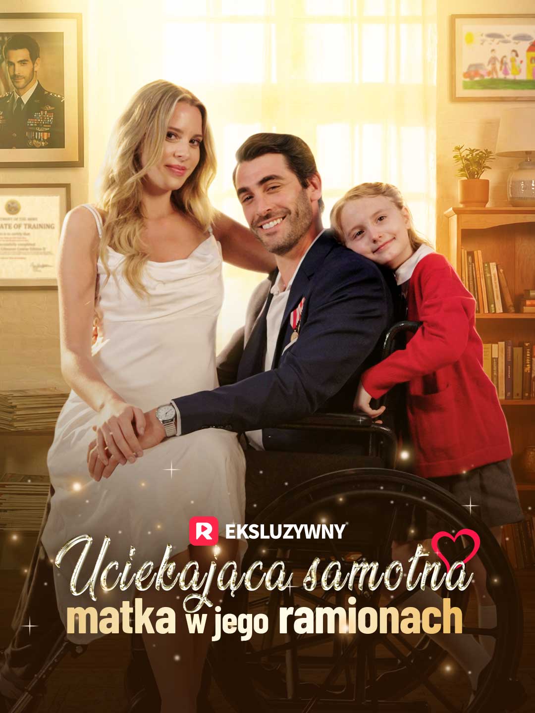 Uciekająca samotna matka w jego ramionach