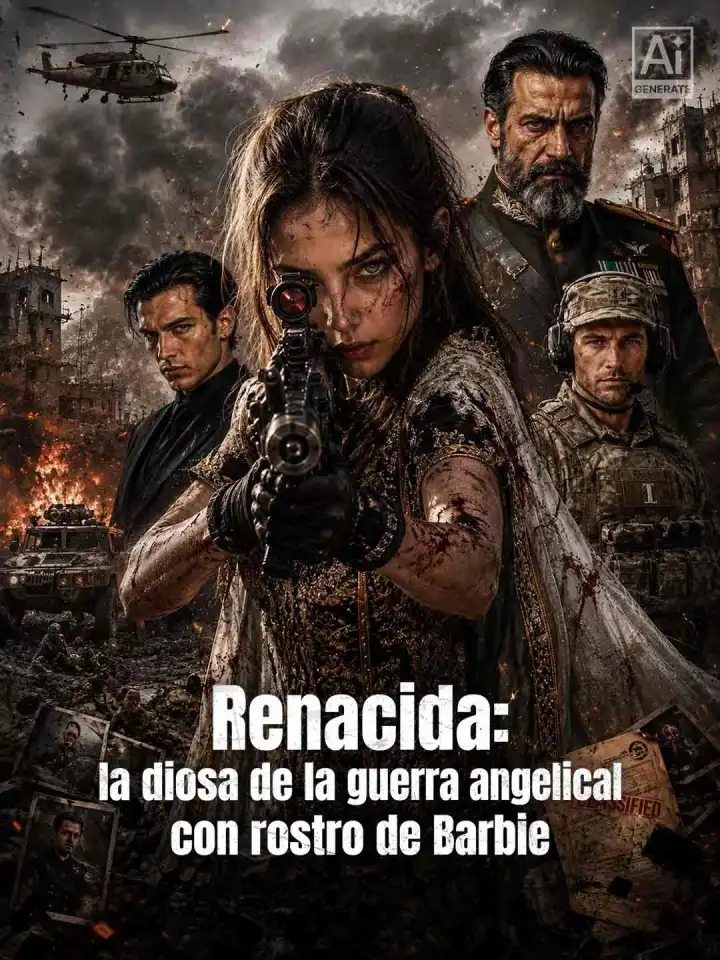 Renacida: la diosa de la guerra angelical con rostro de Barbie poster