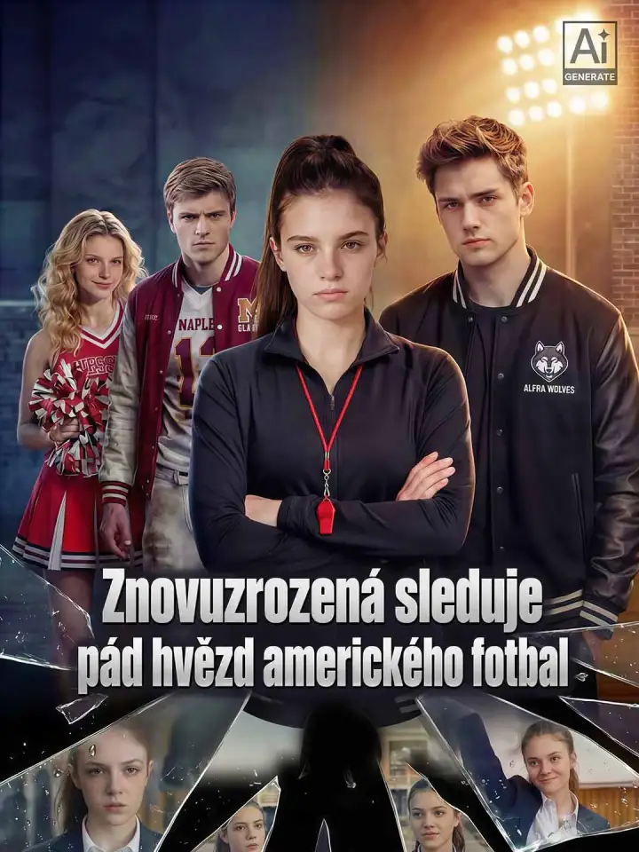 Znovuzrozená sleduje pád hvězd amerického fotbal poster