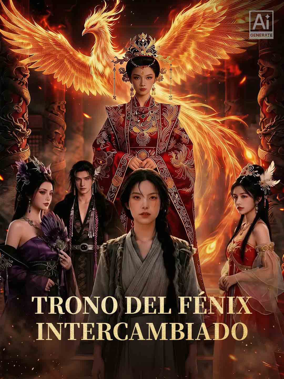 Trono del fénix intercambiado