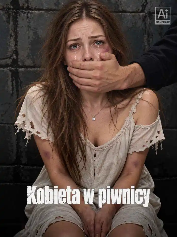 Kobieta w piwnicy poster