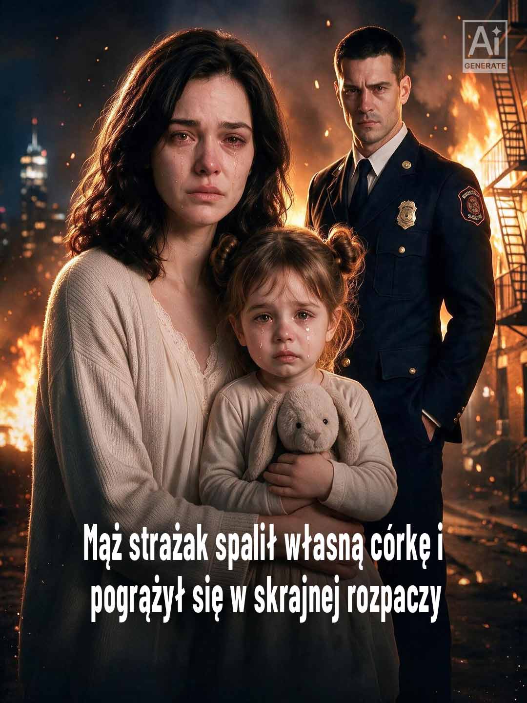 Mąż strażak spalił własną córkę i pogrążył się w skrajnej rozpaczy