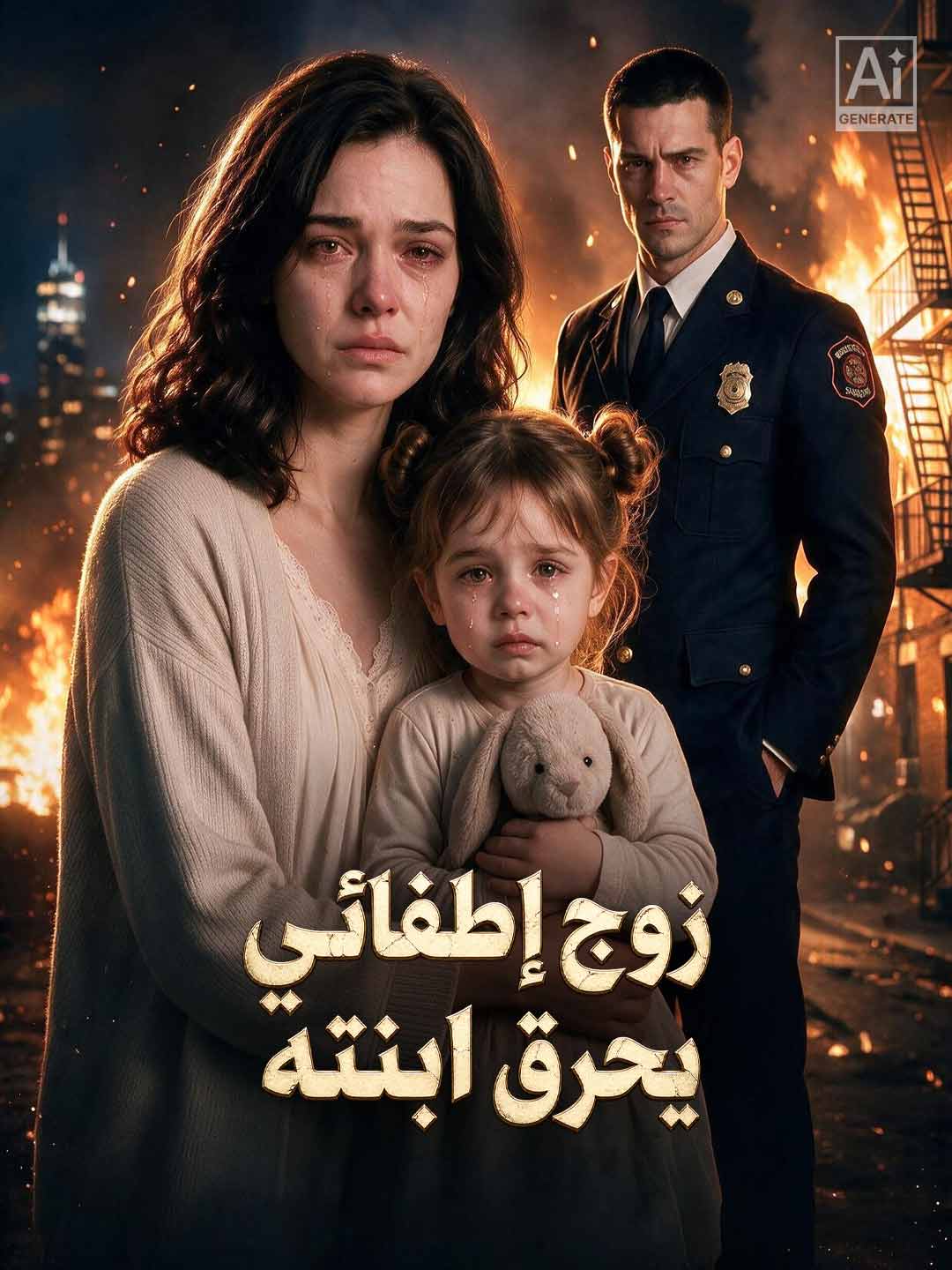 زوج إطفائي يحرق ابنته