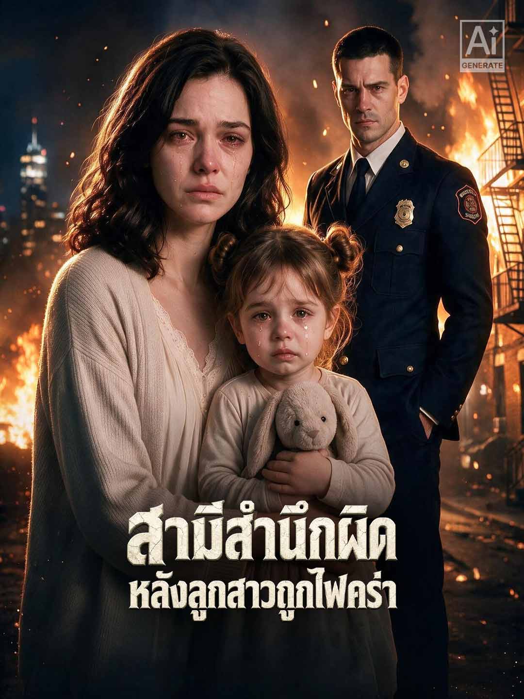 สามีสำนึกผิด หลังลูกสาวถูกไฟคร่า