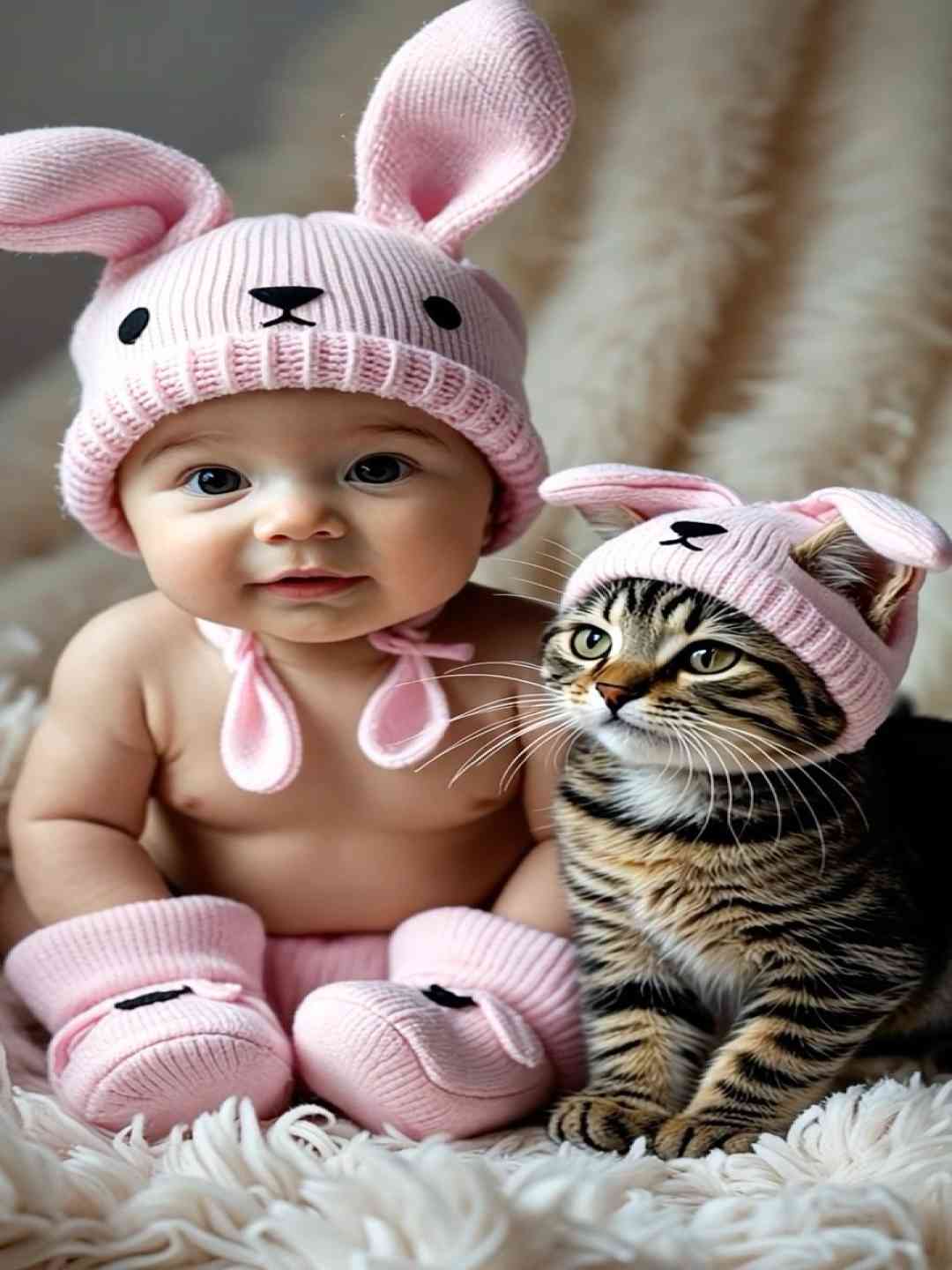 Baby with cat