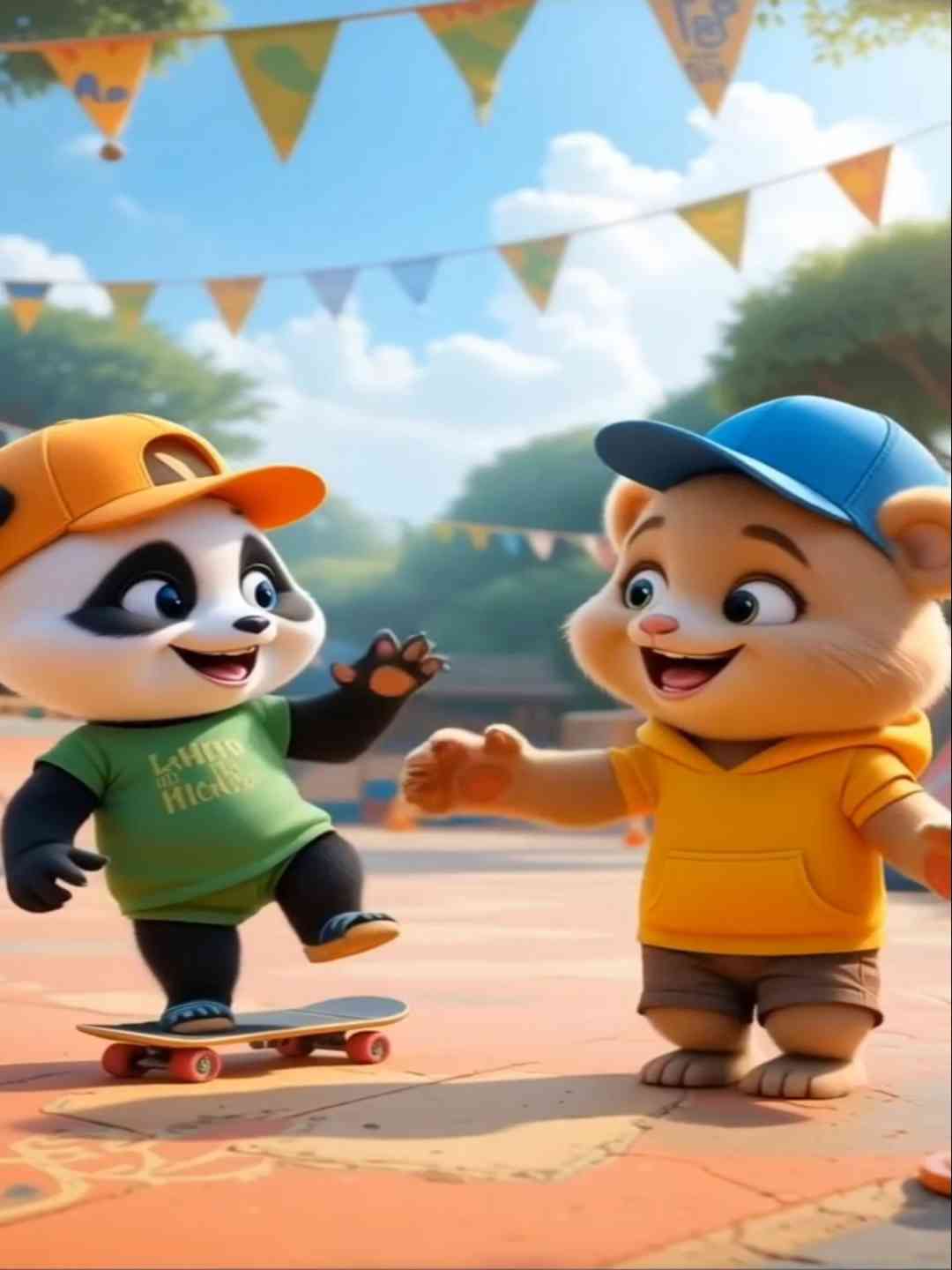 Benny 🧸 aur uske best friend Shibu 🐼 ka Skating 🛼 Advanture