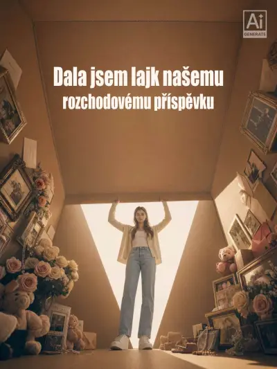 Dala jsem lajk našemu rozchodovému příspěvku poster