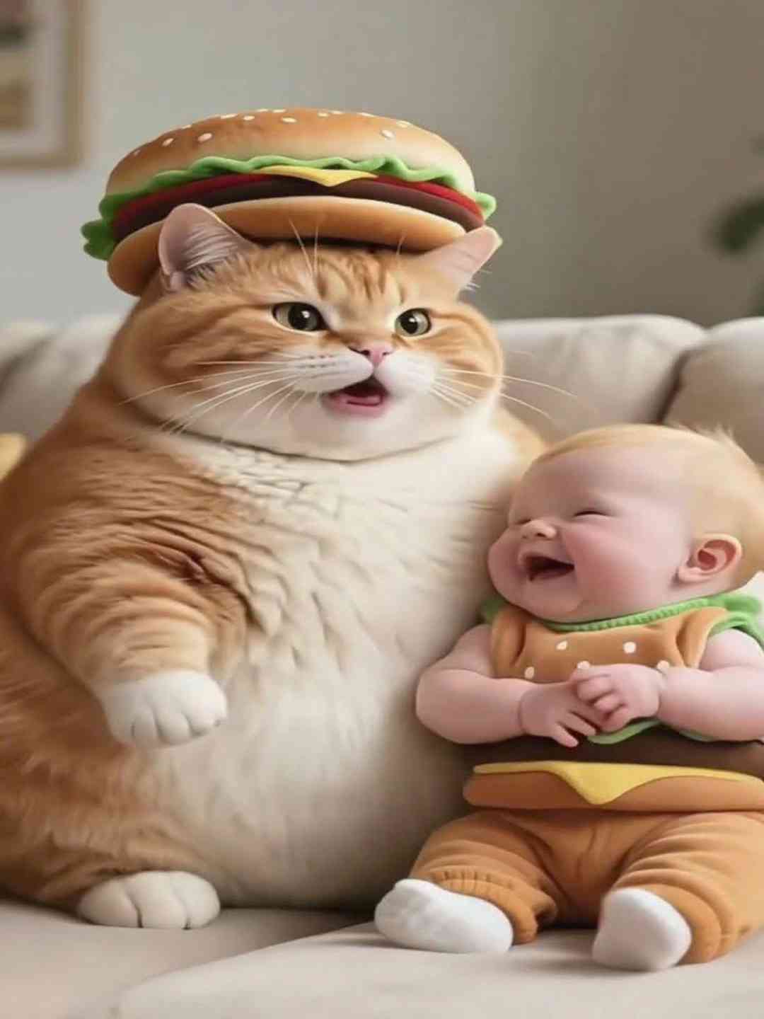 Ai video baby and cat laughing😢🤣🤣🤣