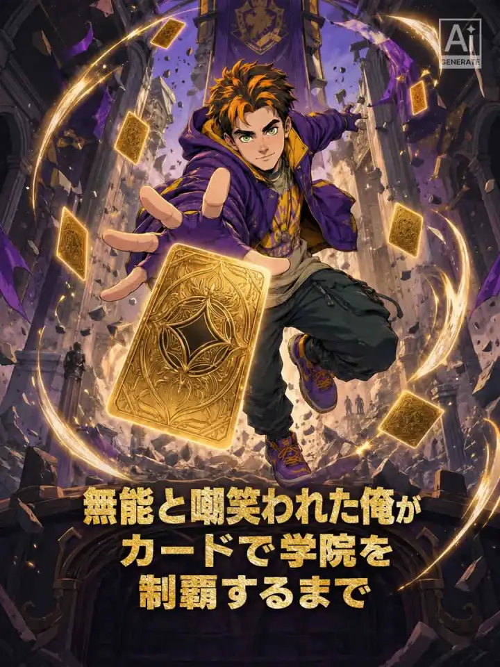 無能と嘲笑われた俺がカードで学院を制覇するまで poster