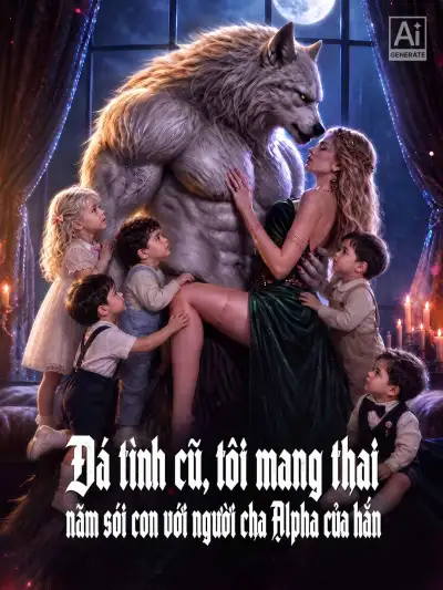 Đá tình cũ, tôi mang thai năm sói con với người cha Alpha của hắn poster